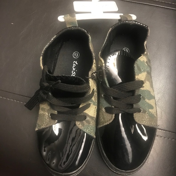 Camo and black Patient Leather shoes - Picture 1 of 4
